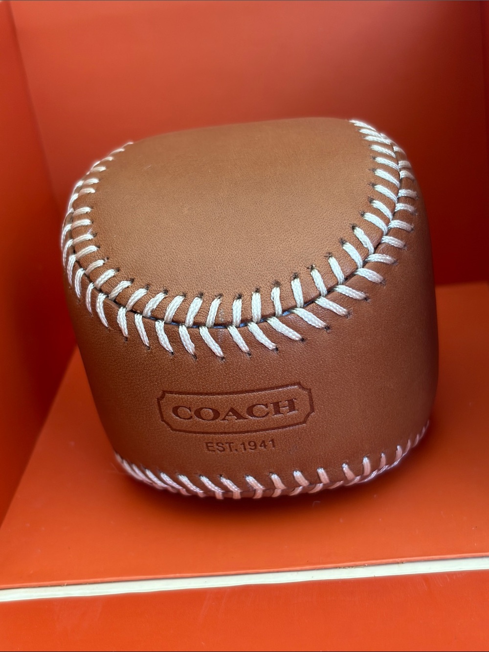 Coach Leather paperweight